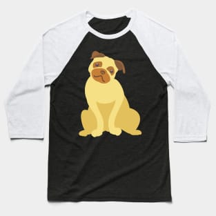 Happy Cute Pug Dog Baseball T-Shirt